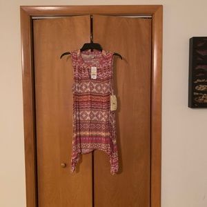 Patterned Sleeveless Blouse